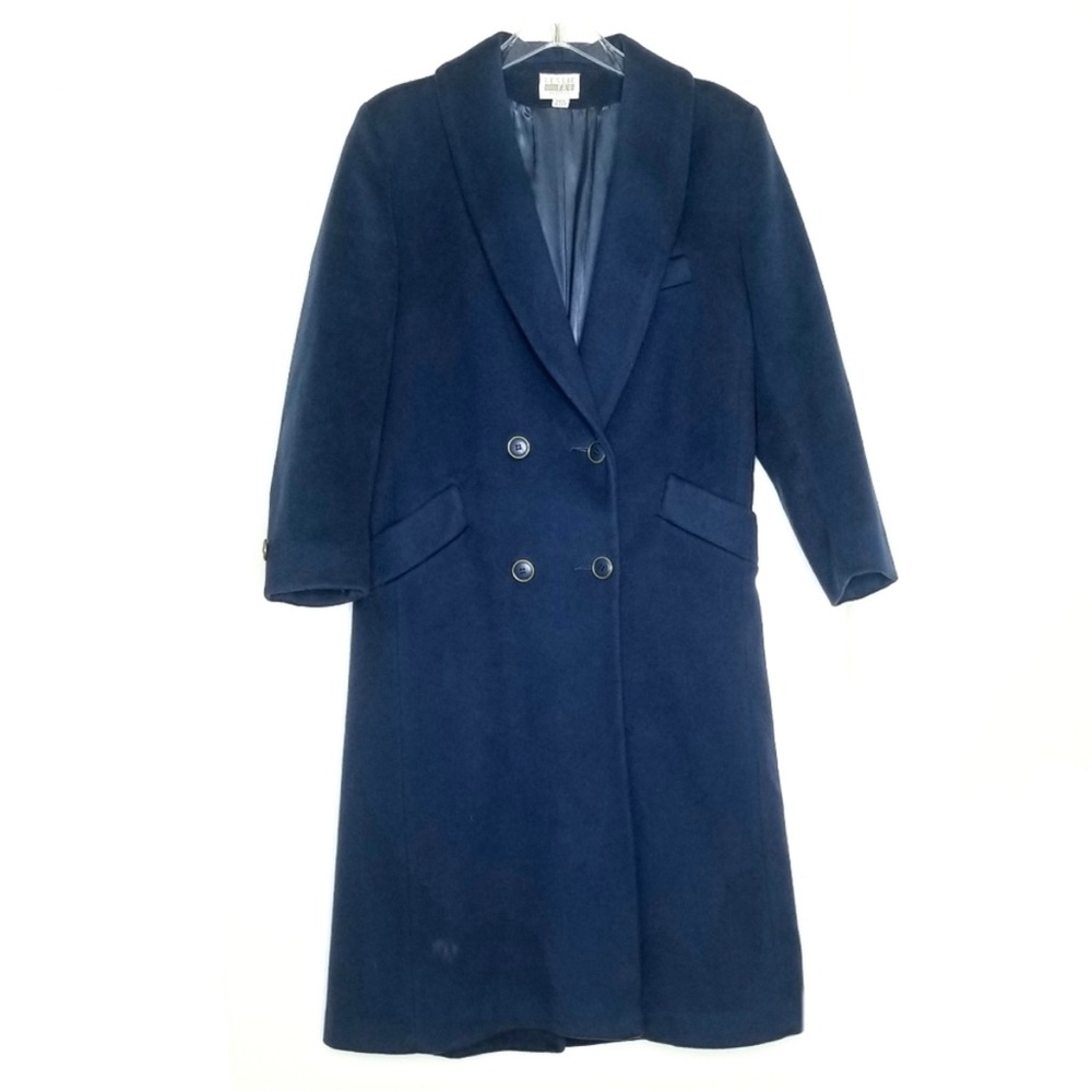 Leslie Fay Vintage Blue Wool Peacoat
